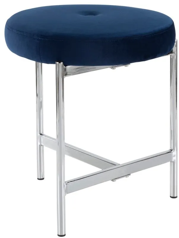 Lumisource Chelly Vanity Stool in Blue by Lumisource